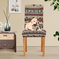 thumbnail image 4 of Yayeee 2 Pack Dining Chair Covers Stretch Parson Chairs Slipcovers Seat Protector, Tribal Art, 4 of 6