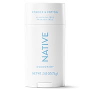 Native Deodorant, Aluminum Free, Powder & Cotton, for Women and Men, 2.65 oz