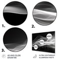 thumbnail image 3 of Designart "Duality of Thought Black and White II" Modern Waves Metal Wall Art Prints, 3 of 5