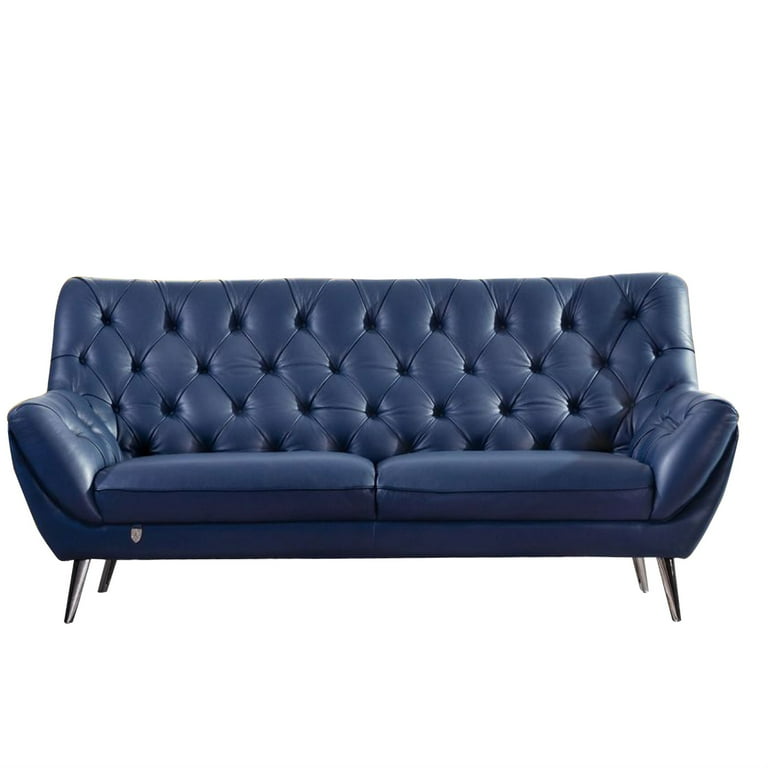 Navy Blue Leather Sofa Matttroy