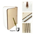 thumbnail image 4 of BE-TOOL LED Book Light Changeable Folding Book Lamp Bedside Lamp with USB Cable Wooden White/Brown, 4 of 8