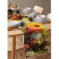 thumbnail image 6 of Ldtrchee Mushroom Gnomes Table Runner 90 Inches, Watercolor Summer Sunflowers Bed Runner Dresser Scarves Tabletop for Indoor Outdoor Parties/Ceremony/Banquet, 13" x 90", 6 of 8