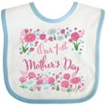 thumbnail image 3 of Inktastic Our First Mother's Day-roses and Daisies Boys or Girls Baby Bib, 3 of 4