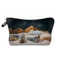 thumbnail image 1 of Bolsa de maquillaje con pintura de paisaje para hombre y mujer, neceser de poliéster con cremallera, Kit de afeitadora, bolsa de viaje de lujo qiuyongming unisex, 1 of 2