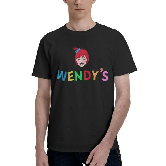 Wendy'S Logo Men'S Basic Short Sleeve T-Shirt Fashion Black Small