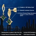 thumbnail image 2 of Gem Stone King 10K Yellow Gold Green Mystic Topaz Stud Dangle Earrings for Women | 1.60 Cttw | Gemstone November Birthstone | Princess 5MM, 2 of 6