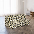 thumbnail image 4 of Damask Foldable Mattress, Retro Geometric Check Art, 78.7" x 47.2", Pale Coffee and Charcoal Grey, by Ambesonne, 4 of 6