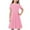 Pink, variant on DeHolifer Summer Dresses for Girl Pretty Pure Splice Crewneck Short Sleeve Lightweight A-Line Swing Dresses,9 Years