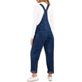 thumbnail image 2 of Womens Stretch Adjustable Denim Bib Overalls Jeans Pants Jumpsuits Medium Wash, Size S-2XL, 2 of 5