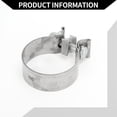 thumbnail image 4 of Unique Bargains Exhaust Pipe Clamp / Exhaust Muffler Tube Joint for Car Truck / Durable Stainless Steel 2.60" 30mm / 1 Pc Silver Tone, 4 of 6