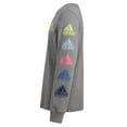 thumbnail image 3 of Adidas Boys Gray Adidas Logo Long Sleeve Sport Shirt Medium 10-12, 3 of 5