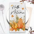 thumbnail image 4 of Fall in Love Pumpkin Cross Religious Kitchen Dish Towels Set of 2, Hello Autumn Maple Leaves Gourd Hand Towels Drying Baking Cooking Cloth, Farmhouse Thanksgiving Home Kitchen Decor 18x26 Inch, 4 of 6