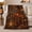 Autumn Pumpkin Lantern Still Life Ribbon Bow Rustic, variant on YShenghong Autumn Steps Beneath Glowing Woodland String Lights Printed Flannel Blanket