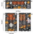thumbnail image 4 of Halloween Kitchen Curtains 3 Piece Set, Orange Pumpkin and White Ghost Kitchen Curtains Set for Windows Decor. Suitable for Home Farmhouse Decor, As a Gift for Holloween Holiday., 4 of 6