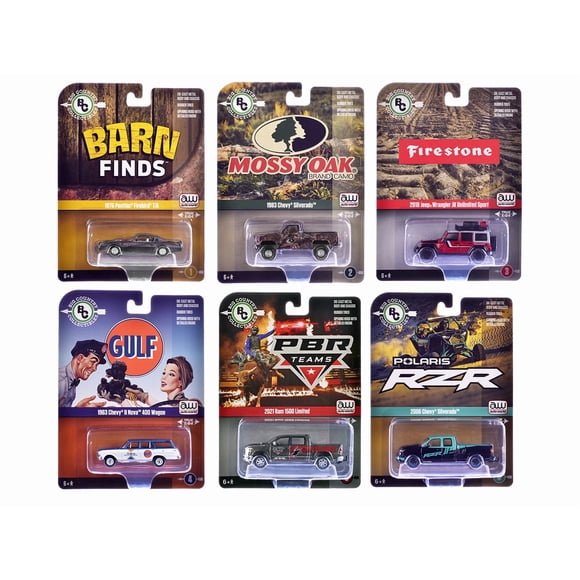Big Country Collectables 2025 Ensemble de 6 Pcs 1/64 Modèles Réduits en Métal par Auto World