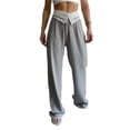 thumbnail image 2 of New Women's Chic Pants y2k Women's Low Waist Wide Leg Loose Loose Bottoms Women's Pants-As photo shows-L, 2 of 7