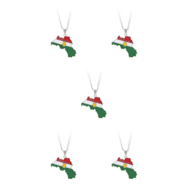 Wweixi Trendy Pendant Necklace For Bold And Fashionable Statement Minimalist Necklaces silver 5Set