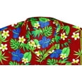 thumbnail image 4 of HAPPY BAY Men's Hawaiian Tropical Floral Beach Shirts Casual Short Sleeve Shirts Button Down Shirt for Men S Botanical, Red, 4 of 7