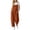 Brick Red, variant on NMMUED Jumpsuits for Women Cotton Linen Baggy Overalls Casual Sleeveless Spaghetti Strap Rompers Loose Fit Wide Leg Pants with Pockets Summer Outfits Black L