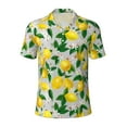 thumbnail image 2 of Daiia Lemon Seamless Pattern Oil Painting Effect Pattern Men’s Polo Shirts,Solid Deck Shirt,Classic Fit, Breathable Cotton Polo for Casual and Sport Wear-Small, 2 of 9