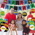 thumbnail image 3 of Ninja Birthday Party Supplies Decorations - Ninja Happy Birthday Banner 24 Cupcake Toppers Ninja Balloons Stickers for Boys Ninja Warrior Themed Birthday, 3 of 6