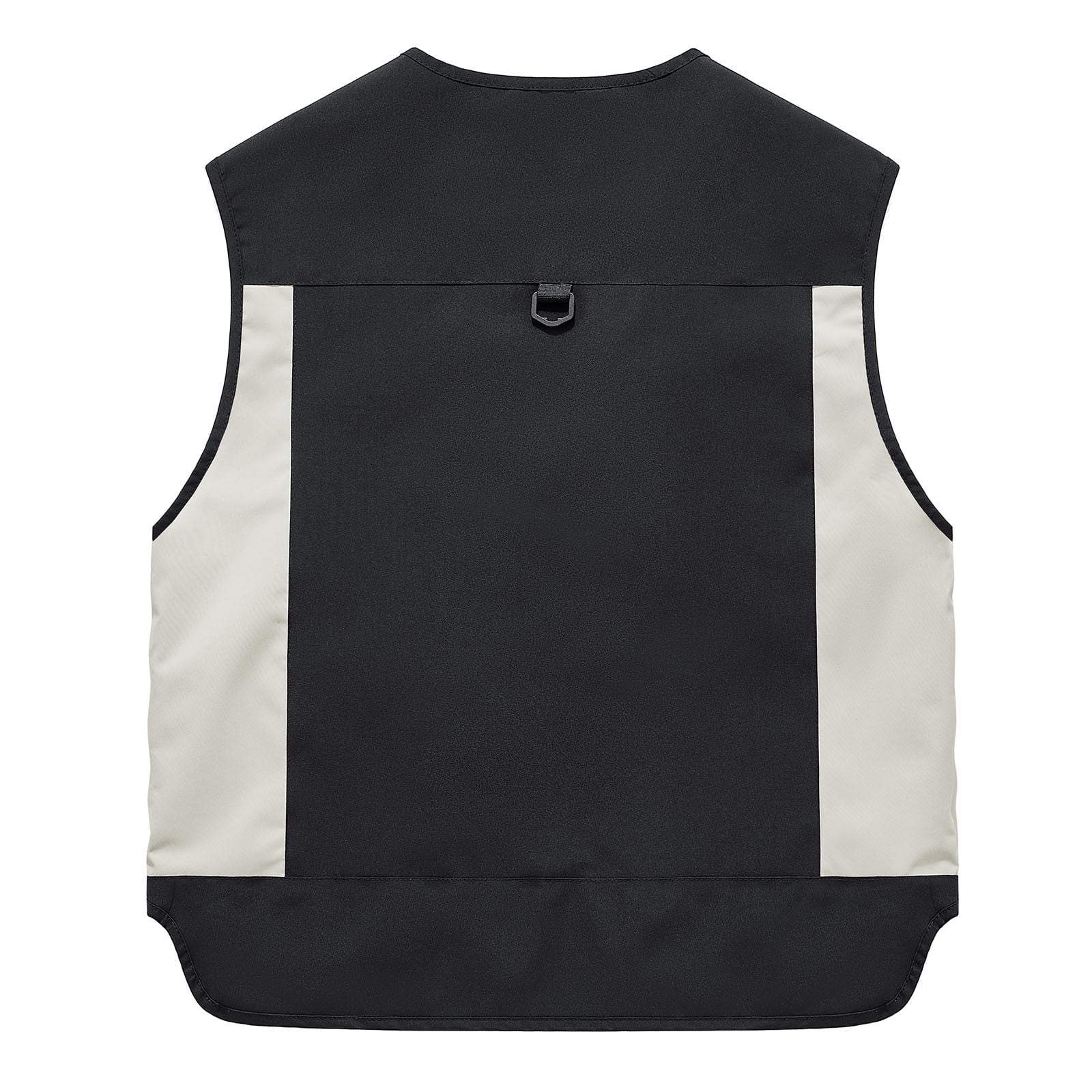 Nmnitkp Men's Multi-Pocket Utility Vest, Zipper Front V-Neck