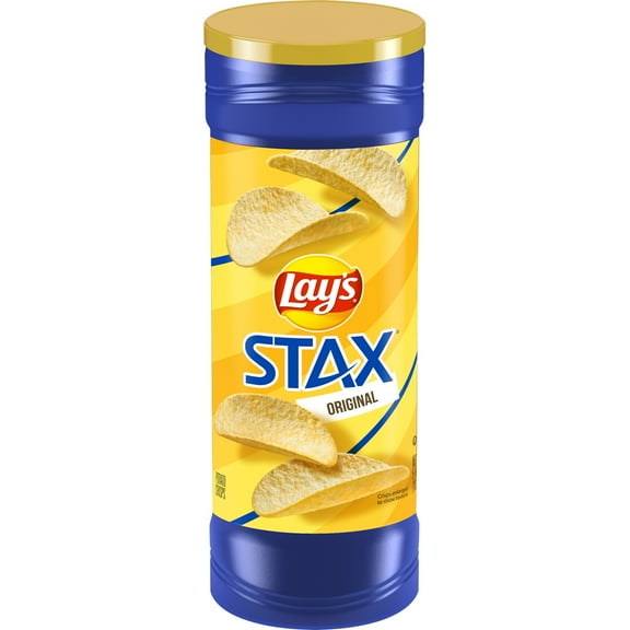 Lay's Stax Original Potato Chips 5.5 oz Canister (Pack 6)