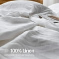 thumbnail image 2 of Simple&Opulence 100% Linen Sheet Set Solid Color- 6 Pcs Washed French Flax Bed Sheets (1 Flat Sheet, 1 Fitted Sheet, 4 Pillowcases) - Breathable Home Collection (Basic White, Queen), 2 of 7