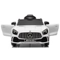 thumbnail image 6 of UBesGoo Ride on Car Toy for Kid 12V 4.5Ah Licensed Mercedes-Benz Electric Car, White, 6 of 7