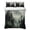 Gray, Green, Off-White, variant on Quilts Full Size Bedding Set, Black Forest Lightweight Quilted Comforter, Nature Foggy Mountain Pine Tree Soft Reversible Bedspread Coverlet with Pillow Covers for All Season, 78" x 90"