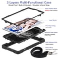 thumbnail image 2 of TOP SHE Case for 2021 Samsung Tab A7 Lite 8.7", Galaxy Tab A7 Lite Case (8.7 Inch, Model SM-T220), Cute Kickstand Case with Hand/Shoulder Strap, Protective Plastic/Silicone Rugged Cover (Black), 2 of 7