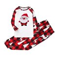 thumbnail image 3 of Odeerbi Christmas Pajamas for Family Holiday Long Sleeve Family Christmas Pajamas Matching Sets Kids Christmas Plaid Printed Blouse Tops + Pants Sleepwear Family Matching PJs Set Red, 3 of 6