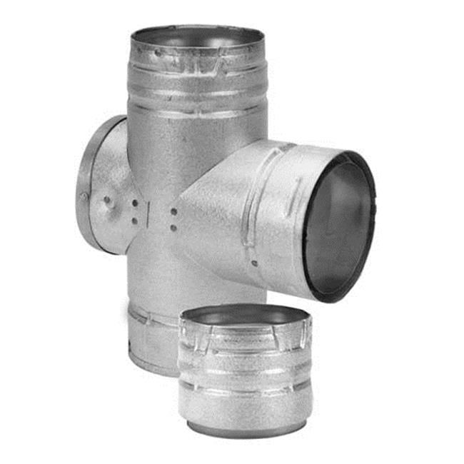 DuraVent 3PVPDBT PelletVent Pro Double Tee with CleanOut Tee Cap and