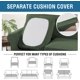 thumbnail image 5 of Fundas de sofá elásticas para cojines, fundas de sofá para fundas de muebles de estar (funda de base más fundas de cojines de asiento) cuentan con tela jacquard más gruesa mejoradaBronze GreenMedium, 5 of 5
