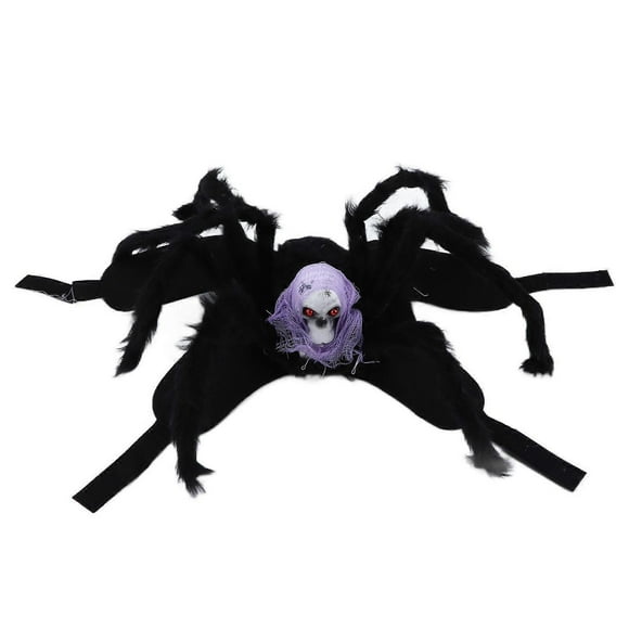 Dog Cat Spider Costume Breathable Adjustable Simulation Spider Pet CostumePurple L