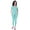 Turquoise Blue, variant on Moomaya Womens Plain Nightwear Set w/ Pyjama Cotton Sleepwear 2 Pcs Nightdresses