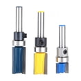 thumbnail image 2 of Woodworking Flush Trim Bit,  Wear Resistance Shank Cutter 58Mm High Hardness  For Three-Dimensional Clearance Angle For Trimming For Slotted ANGGREK Flush Trim Bit, 2 of 7