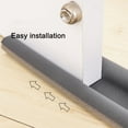 Twin Door Draft Stopper, Under Door Bottom Seal Strip Noise Blocker for