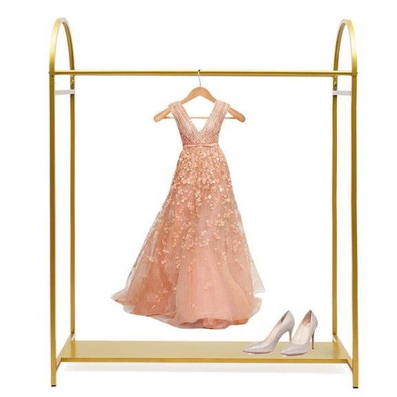 Metal Square 2 Rod Clothes Rack Clothing Heavy Duty Rack, Commercial Garment Rack Display for Wedding, Home