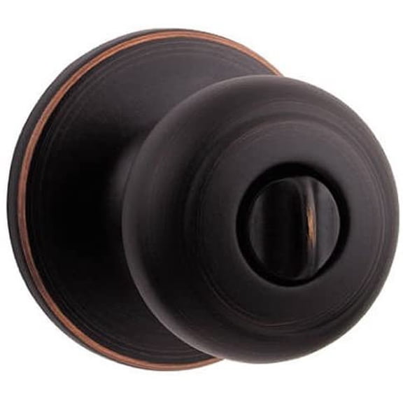 Kwikset Cove Bed/Bath Knob in Venetian Bronze
