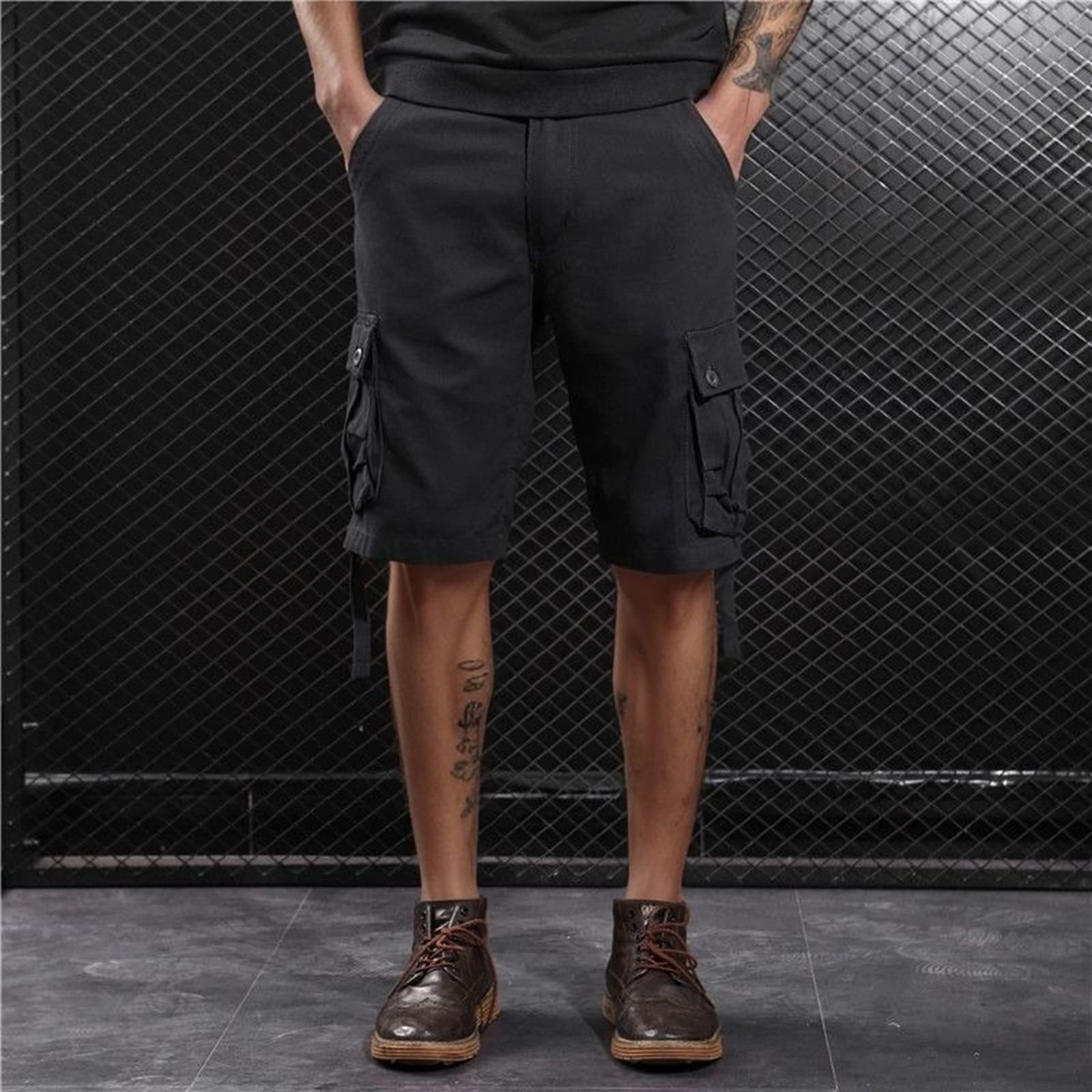 WILLBEST Board Shorts Pockets Mens Casual Mid Waist Pant Short