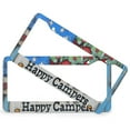 thumbnail image 2 of License Plate Frames Happy Campers Car Front License Plate Frame 2 Pack Travel Trailer Camping Aluminum Metal License Plate Cover for Women Men US Vehicles Standard, 2 of 6