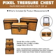 thumbnail image 2 of Pixel Treasure Chest Paperboard Boxes (Set Of 3), Decoration For Video Gamers, Birthday Parties, Mining Fun, Storage Or Display, 2 of 9