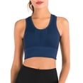 thumbnail image 5 of DODOING Women's Seamless Sports Bra High Impact Mesh Openwork Workout Running Crop Tops Longline Yoga Bra 2 Pack, 5 of 7