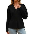thumbnail image 5 of Cardigan Sweaters For Women Sevevn Women Chunky Knit Cardigan Sweater Long Sleeve V Neck Button Up Cardigan Sweater Coat, 5 of 8
