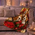 thumbnail image 6 of Festive Beagle Holiday Scene Box Poinsettias Christmas, Festive Pet Portrait Pattern, Warm Flannel Blanket for Living Room and Bedroom, Dog Lovers Just Because Gift, Pet Lover Home Decor, 6 of 9