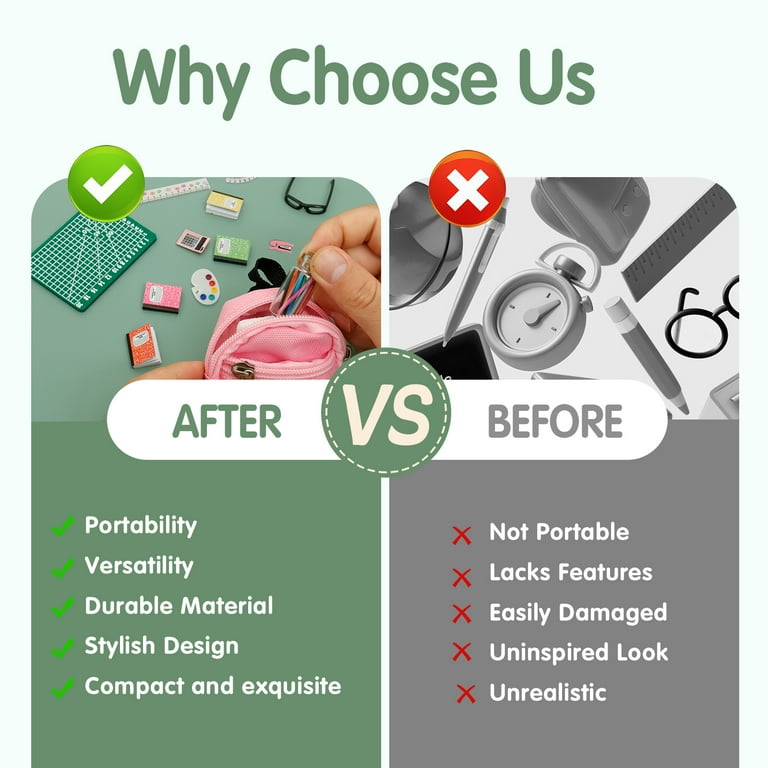 34 Pcs Doll House School Supplies Mini School Accessories