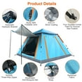 thumbnail image 5 of 4/5 Person Instant Pop-Up Camping Tent,2 Large Mesh Windows for Ultimate Ventilation,Waterproof and Windproof,Lightweight Portable Tent for Hiking,Backpacking and Outdoor Adventures,Blue, 5 of 7
