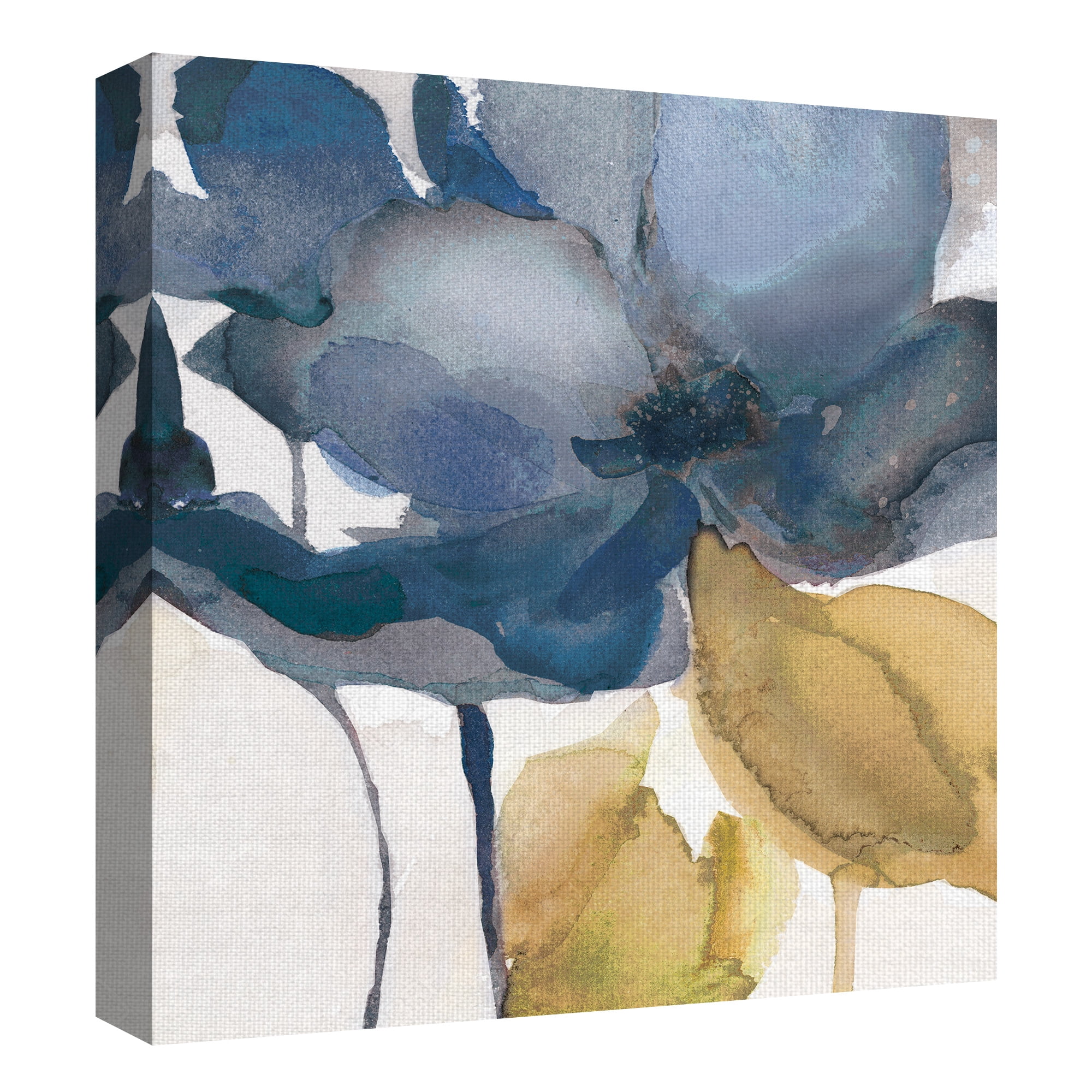 Masterpiece Art Gallery Blue Note Floral II by Carol Robinson Canvas Art 20" x 20"
