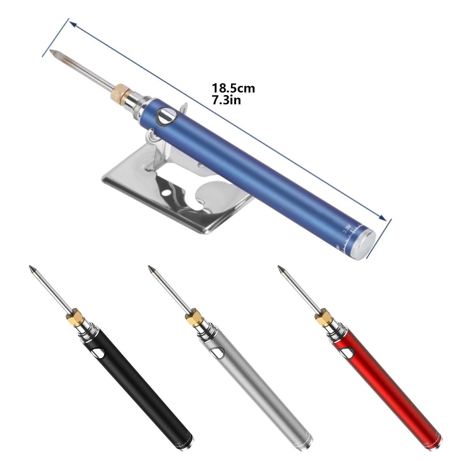 Kit Fer à Souder Sans Fil Rechargeable - Température Réglable 330°C-450°C - Avec 3 Pointes, Fil à Souder Et Support - Parfait Pour Bricolage Et électronique
